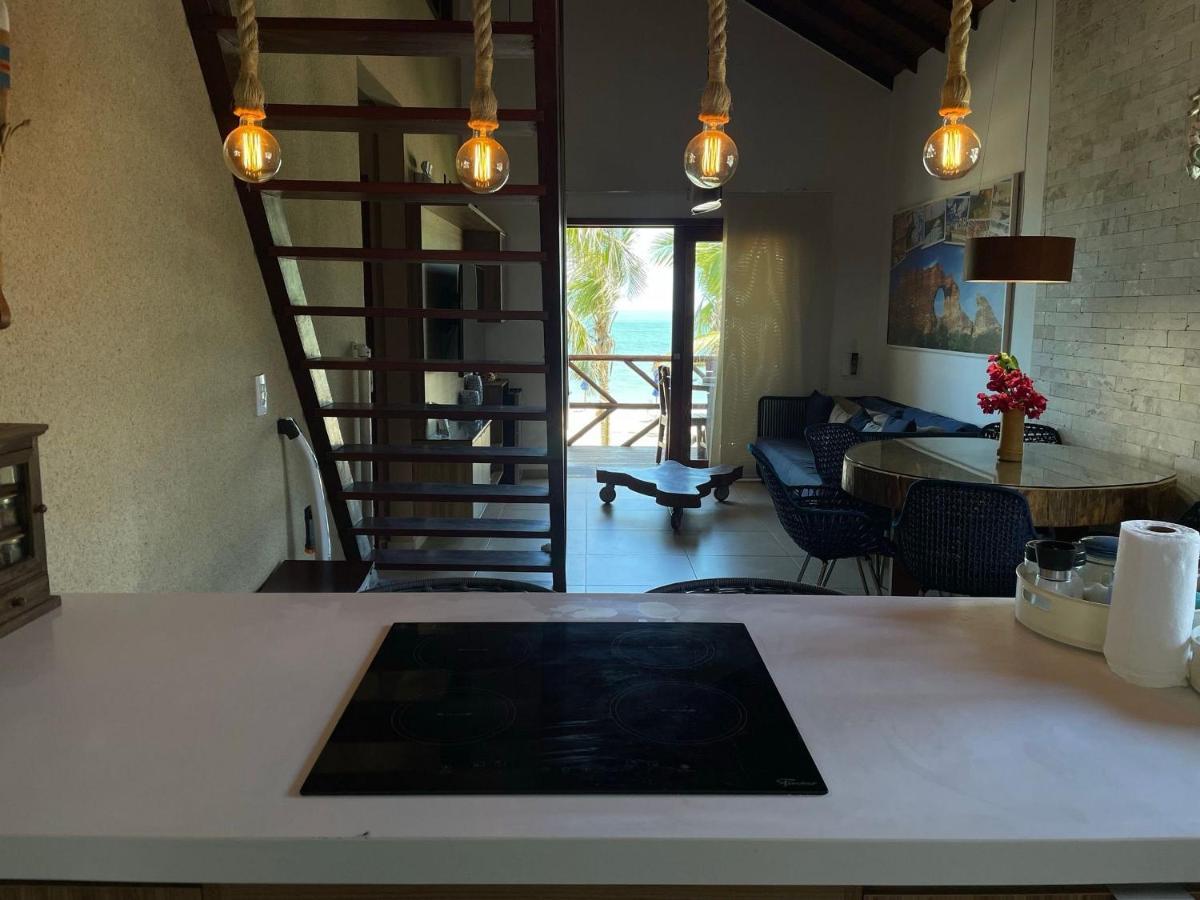 Ap. Peixe Boi Pe Na Areia Com Vista Frontal E Total Para O Mar Barra Grande  Ngoại thất bức ảnh